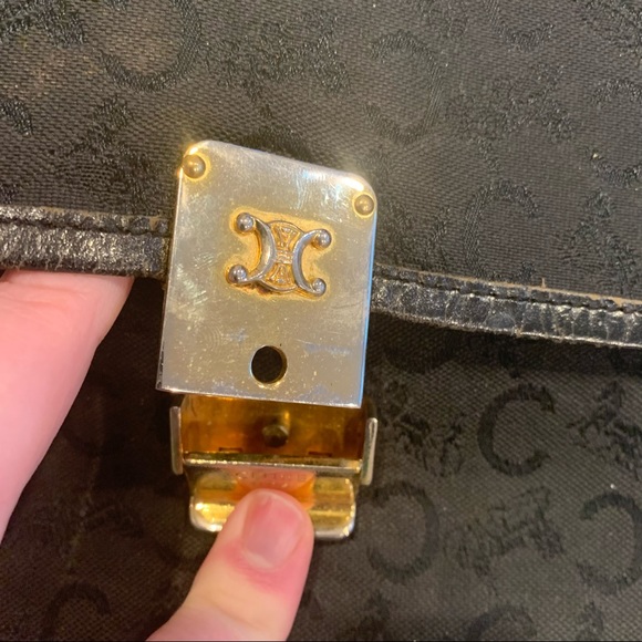 VINTAGE CELINE Black Clutch canvas leather - Picture 8 of 15